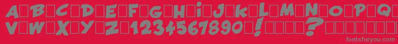 Francobelge Font – Gray Fonts on Red Background