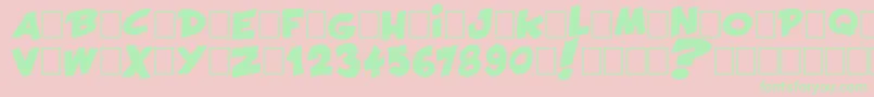 Francobelge Font – Green Fonts on Pink Background