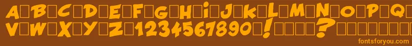 Francobelge Font – Orange Fonts on Brown Background
