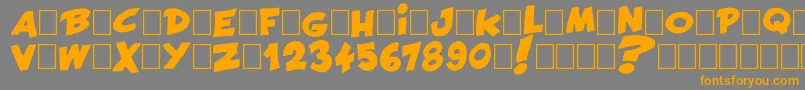 Francobelge Font – Orange Fonts on Gray Background