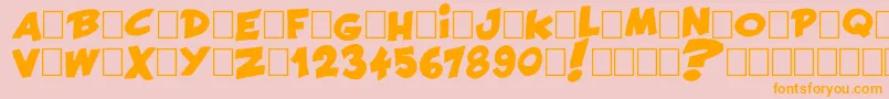Francobelge Font – Orange Fonts on Pink Background