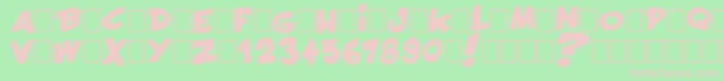 Francobelge Font – Pink Fonts on Green Background