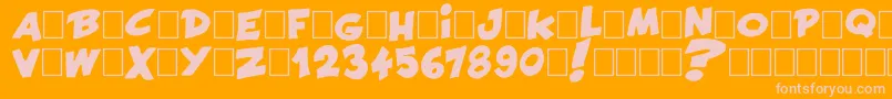 Francobelge Font – Pink Fonts on Orange Background