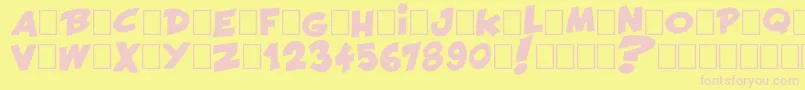 Francobelge Font – Pink Fonts on Yellow Background
