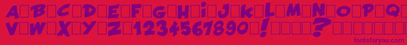 Francobelge Font – Purple Fonts on Red Background