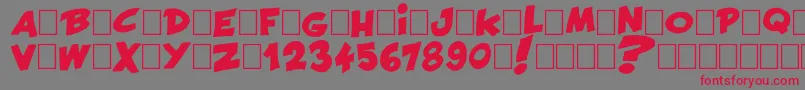 Francobelge Font – Red Fonts on Gray Background