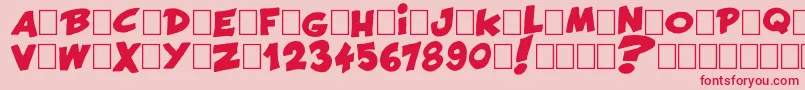 Francobelge Font – Red Fonts on Pink Background