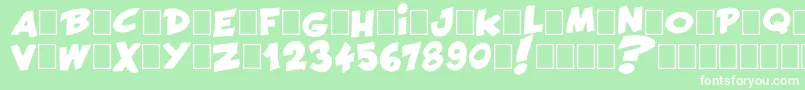Francobelge Font – White Fonts on Green Background