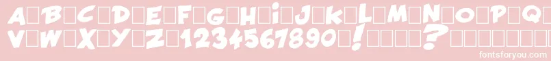 Francobelge Font – White Fonts on Pink Background