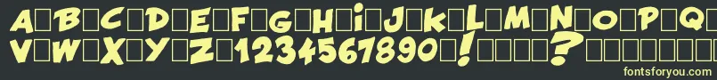 Francobelge Font – Yellow Fonts on Black Background