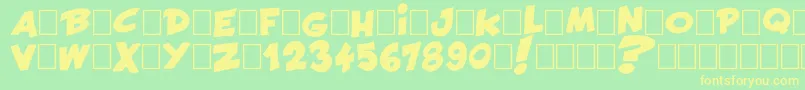 Francobelge Font – Yellow Fonts on Green Background