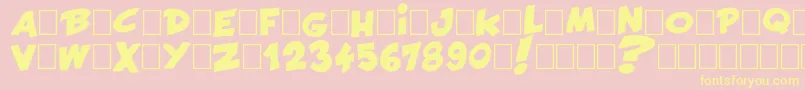 Francobelge Font – Yellow Fonts on Pink Background