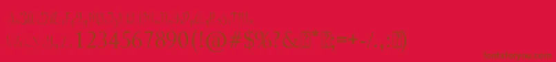 franda Font – Brown Fonts on Red Background