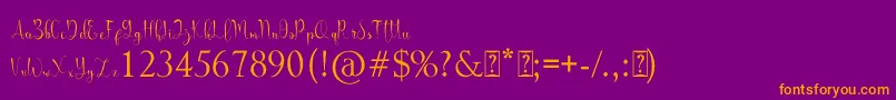 franda Font – Orange Fonts on Purple Background