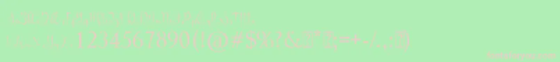 franda Font – Pink Fonts on Green Background