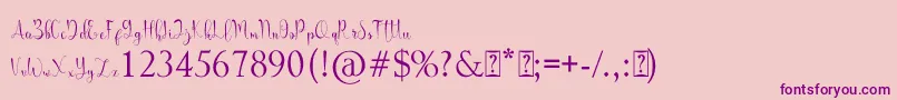 franda Font – Purple Fonts on Pink Background