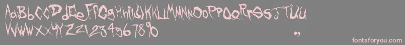 Frank Knows Font – Pink Fonts on Gray Background