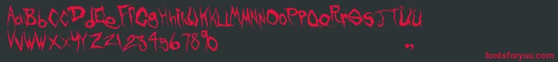 Frank Knows Font – Red Fonts on Black Background