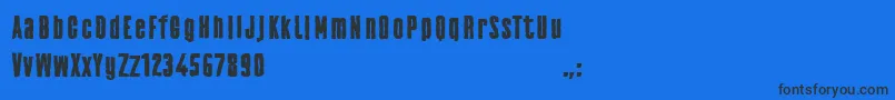 Police Frankenstainer Demo Font – polices noires sur fond bleu