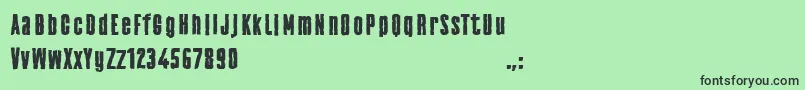 Fonte Frankenstainer Demo Font – fontes pretas em um fundo verde