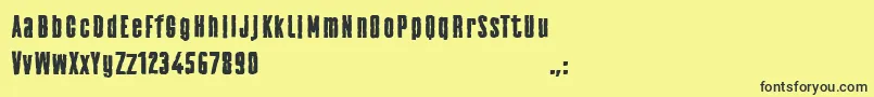 Frankenstainer Demo Font-fontti – mustat fontit keltaisella taustalla