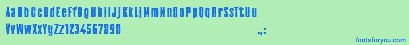 Police Frankenstainer Demo Font – polices bleues sur fond vert