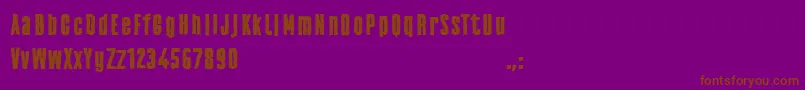 Frankenstainer Demo Font Font – Brown Fonts on Purple Background