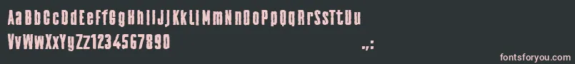 Fonte Frankenstainer Demo Font – fontes rosa em um fundo preto