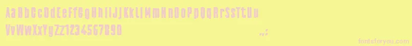 Police Frankenstainer Demo Font – polices roses sur fond jaune