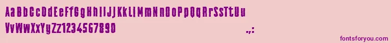 Frankenstainer Demo Font-Schriftart – Violette Schriften auf rosa Hintergrund