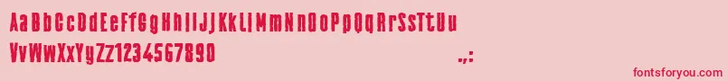 Frankenstainer Demo Font Font – Red Fonts on Pink Background