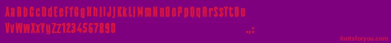 Frankenstainer Demo Font Font – Red Fonts on Purple Background