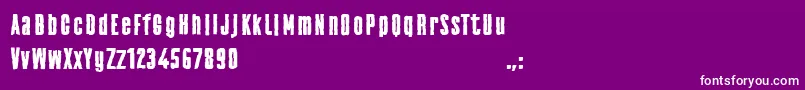 Fonte Frankenstainer Demo Font – fontes brancas em um fundo violeta