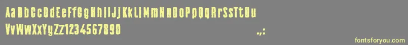 Frankenstainer Demo Font Font – Yellow Fonts on Gray Background