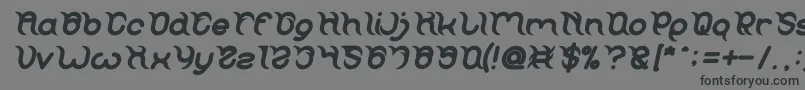 フォントFRANKENSTEIN MONSTER Bold Italic – 黒い文字の灰色の背景