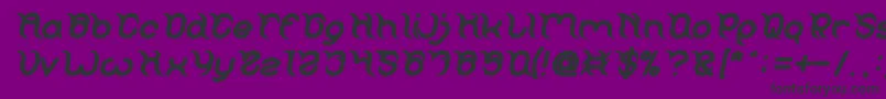 フォントFRANKENSTEIN MONSTER Bold Italic – 紫の背景に黒い文字