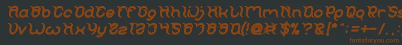 FRANKENSTEIN MONSTER Bold Italic-fontti – ruskeat fontit mustalla taustalla