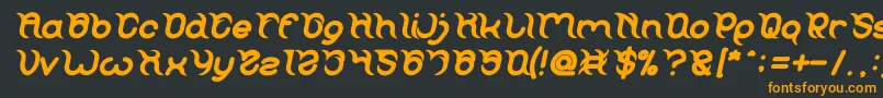 FRANKENSTEIN MONSTER Bold Italic-fontti – oranssit fontit mustalla taustalla