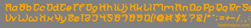 FRANKENSTEIN MONSTER Bold Italic-fontti – oranssit fontit harmaalla taustalla