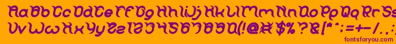 FRANKENSTEIN MONSTER Bold Italic-fontti – violetit fontit oranssilla taustalla