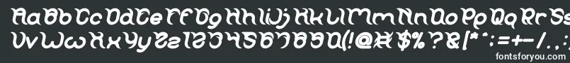 Шрифт FRANKENSTEIN MONSTER Bold Italic – белые шрифты на чёрном фоне