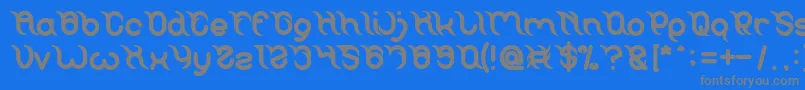 フォントFRANKENSTEIN MONSTER Bold – 青い背景に灰色の文字