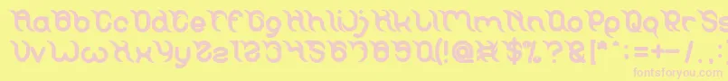 FRANKENSTEIN MONSTER Bold Font – Pink Fonts on Yellow Background