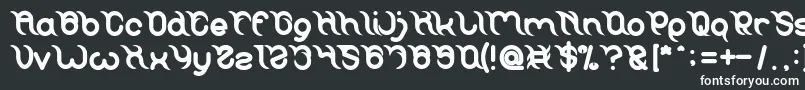 フォントFRANKENSTEIN MONSTER Bold – 黒い背景に白い文字