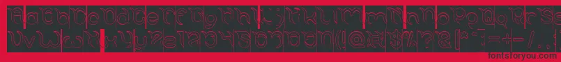 FRANKENSTEIN MONSTER Hollow Inverse Font – Black Fonts on Red Background