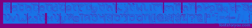 FRANKENSTEIN MONSTER Hollow Inverse Font – Blue Fonts on Purple Background