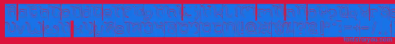 FRANKENSTEIN MONSTER Hollow Inverse Font – Blue Fonts on Red Background