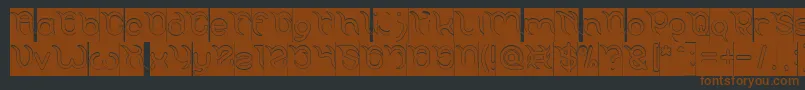 FRANKENSTEIN MONSTER Hollow Inverse Font – Brown Fonts on Black Background