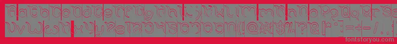 FRANKENSTEIN MONSTER Hollow Inverse Font – Gray Fonts on Red Background