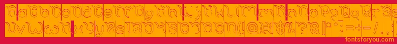 FRANKENSTEIN MONSTER Hollow Inverse Font – Orange Fonts on Red Background